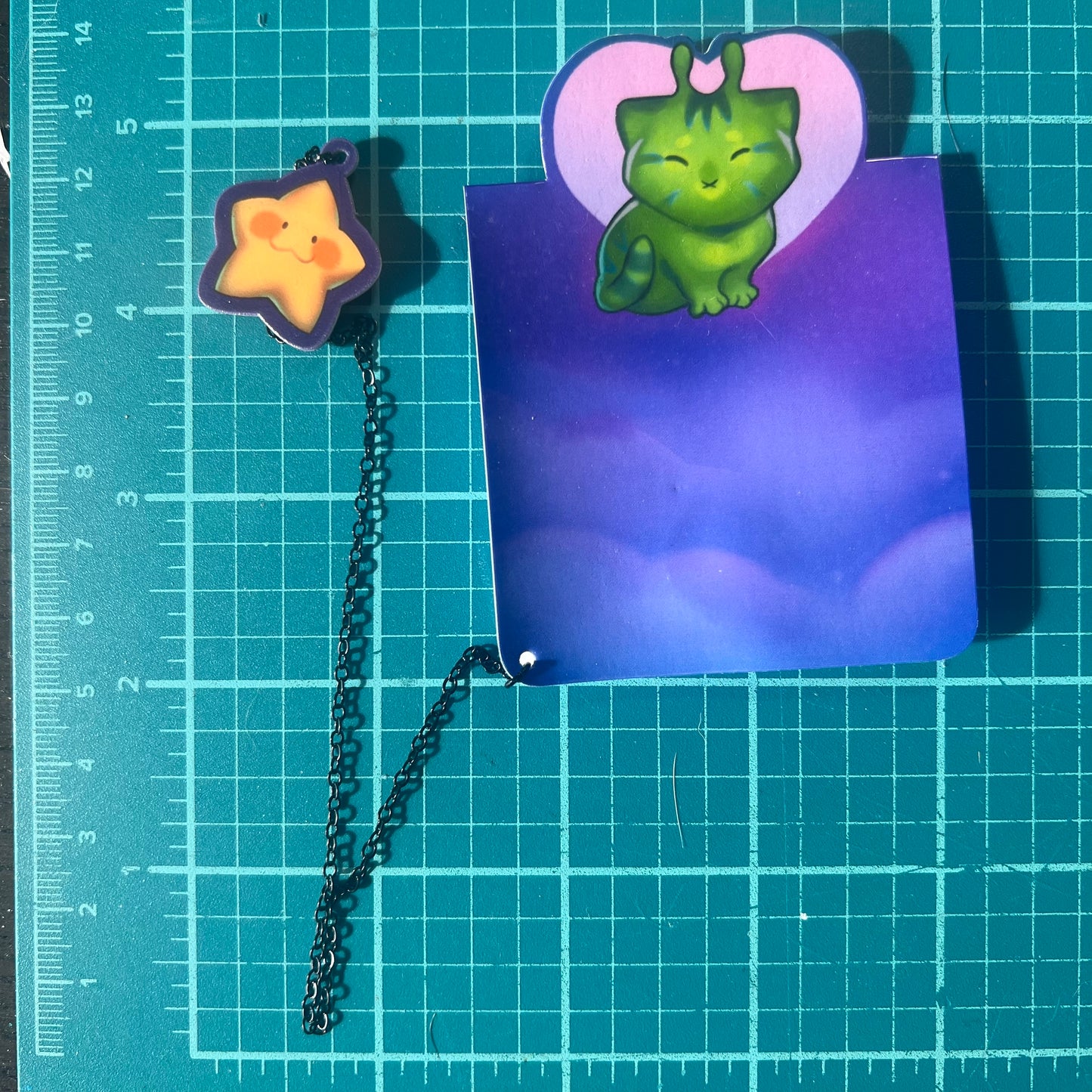 Magnetic Bookmark With a Kitty Glossy 6in | 15 cm