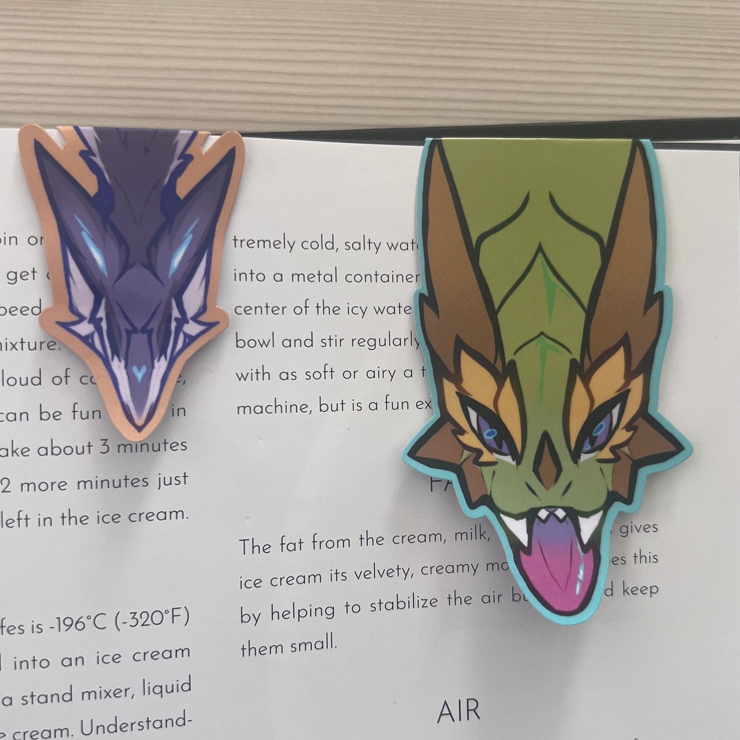 Magnetic Bookmark With a Dragon Glossy 2in | 5cm