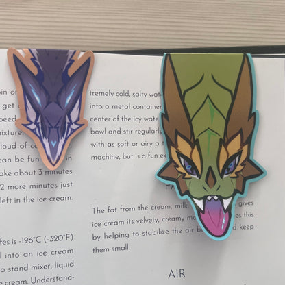Magnetic Bookmark With a Dragon Glossy 2in | 5cm