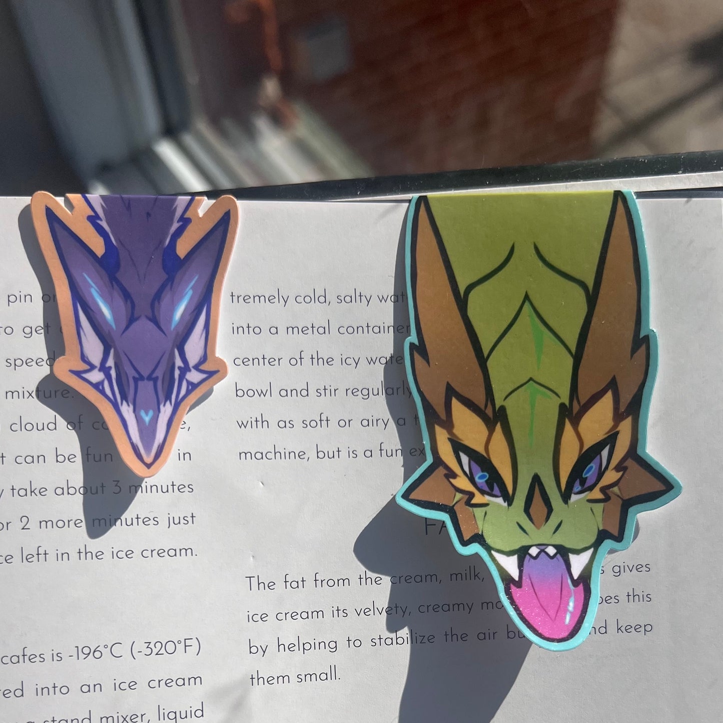 Magnetic Bookmark With a Dragon Glossy 2in | 5cm