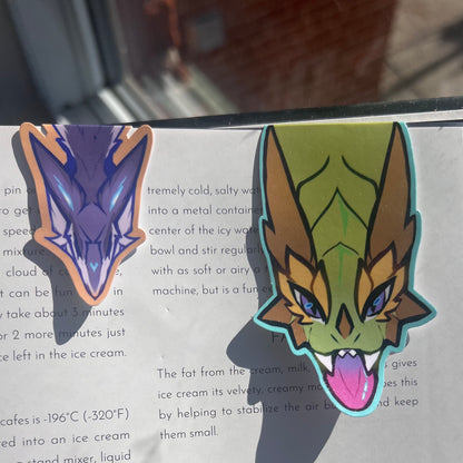 Magnetic Bookmark With a Dragon Glossy 2in | 5cm