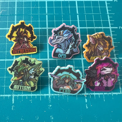 TINY Neurospicy Pin  1.25in | 3cm