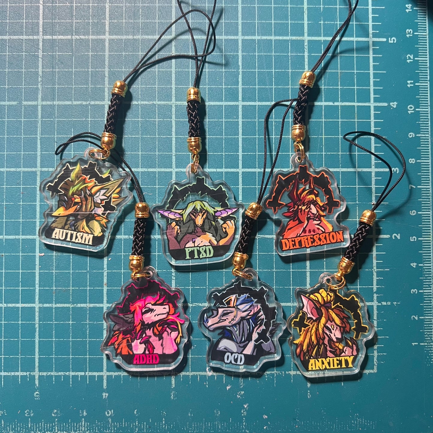 Small Neurodivergent Phone Charm 1.5in | 3cm