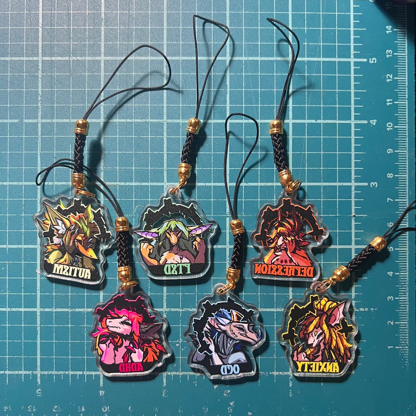 Small Neurodivergent Phone Charm 1.5in | 3cm