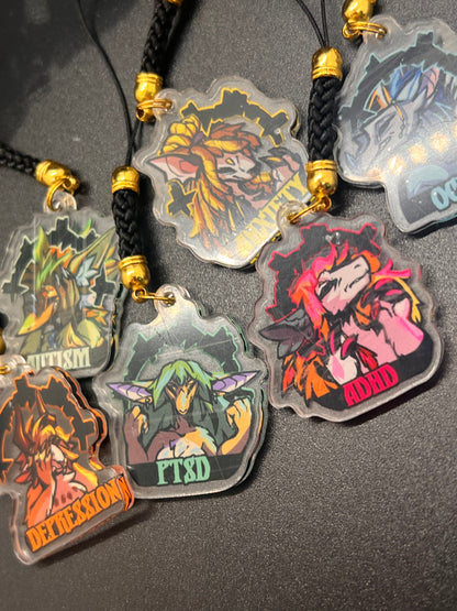 Small Neurodivergent Phone Charm 1.5in | 3cm