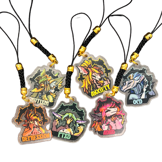 Small Neurodivergent Phone Charm 1.5in | 3cm