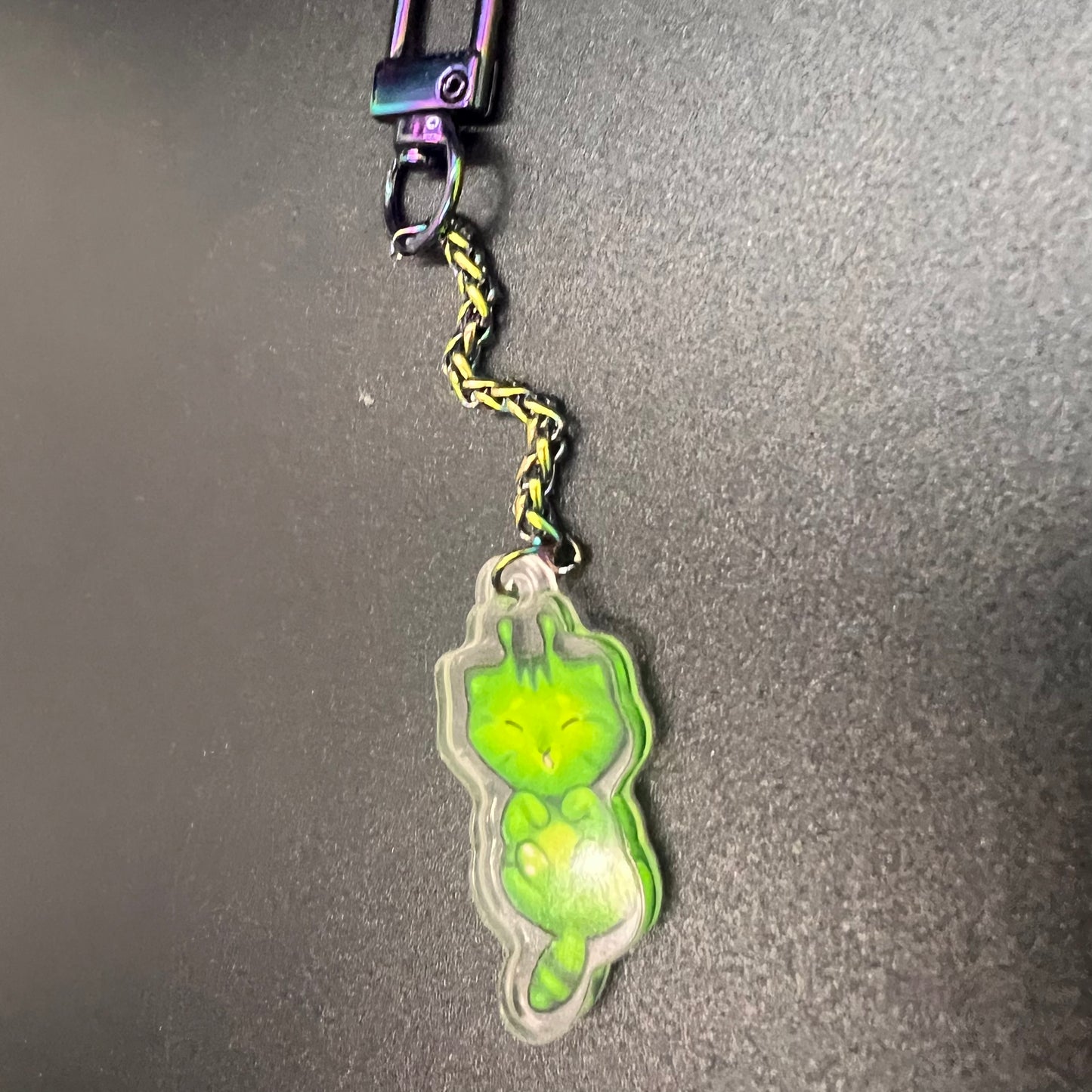 Small Alienkitty Glorp Keychain 1.5in | 3cm