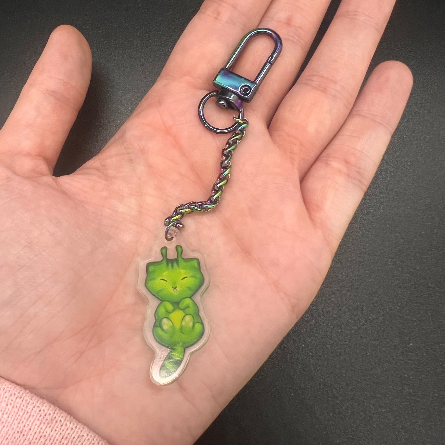 Small Alienkitty Glorp Keychain 1.5in | 3cm