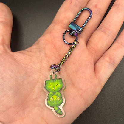 Small Alienkitty Glorp Keychain 1.5in | 3cm