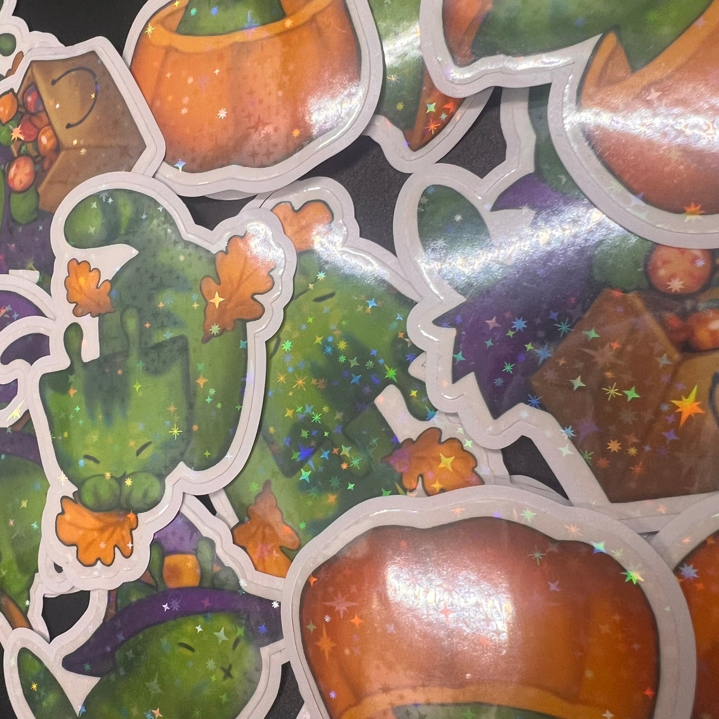 Witch kitty star holo sticker 3in || 7.5cm