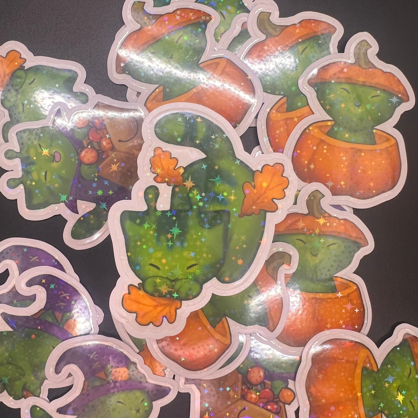 Witch kitty star holo sticker 3in || 7.5cm