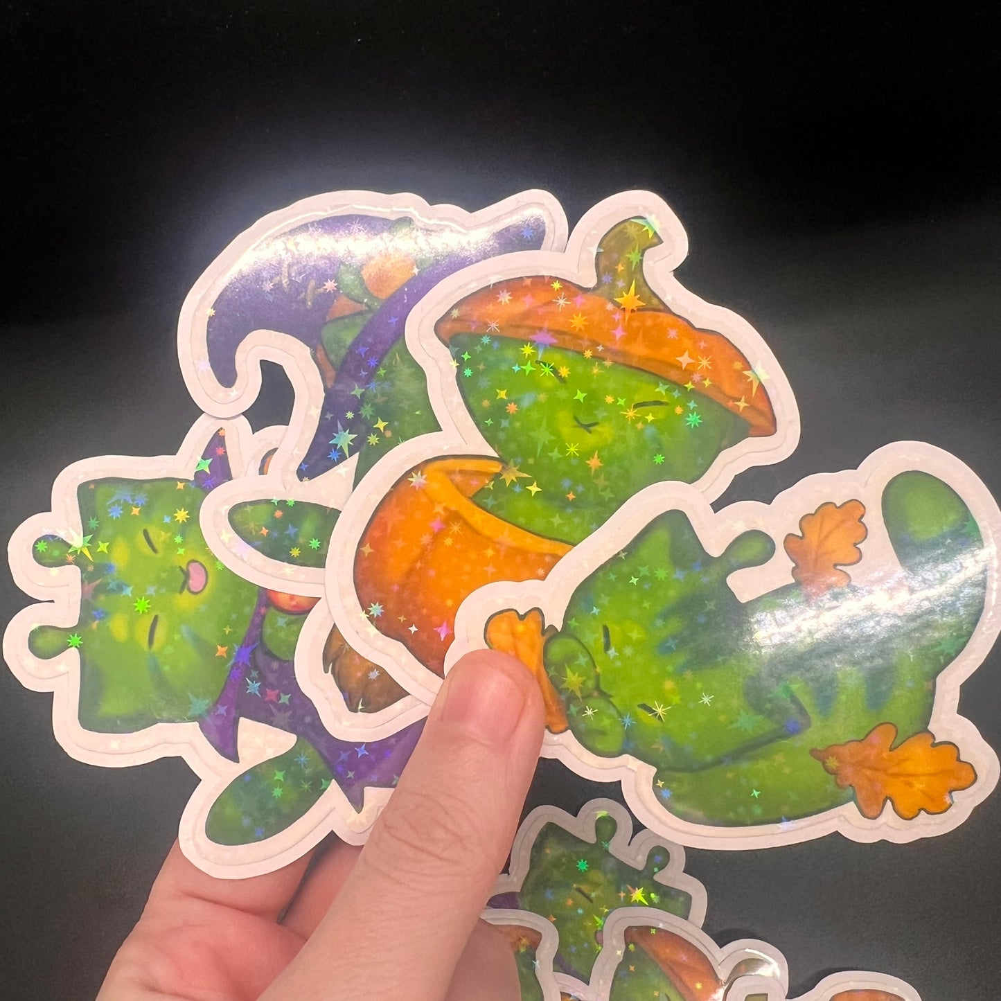 Witch kitty star holo sticker 3in || 7.5cm