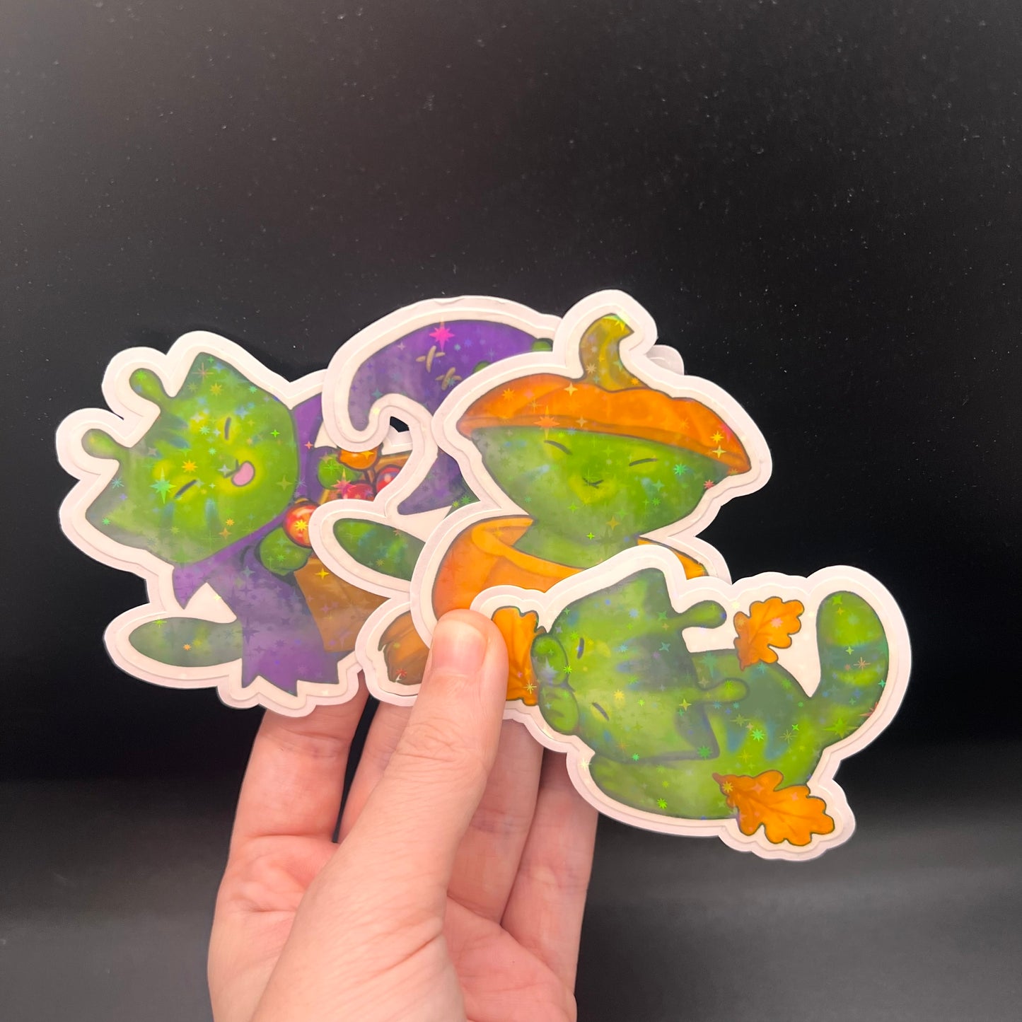 Witch kitty star holo sticker 3in || 7.5cm