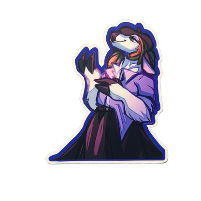 Furry DeerGoat Matte Vinyl Sticker 4inch | 10cm