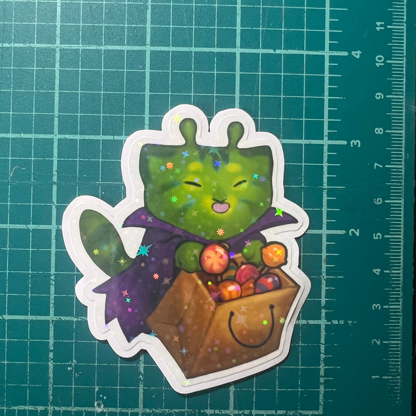 Candy kitty star holo sticker 3in || 7.5cm
