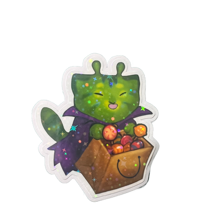 Candy kitty star holo sticker 3in || 7.5cm
