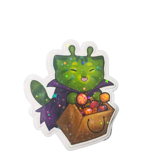 Candy kitty star holo sticker 3in || 7.5cm