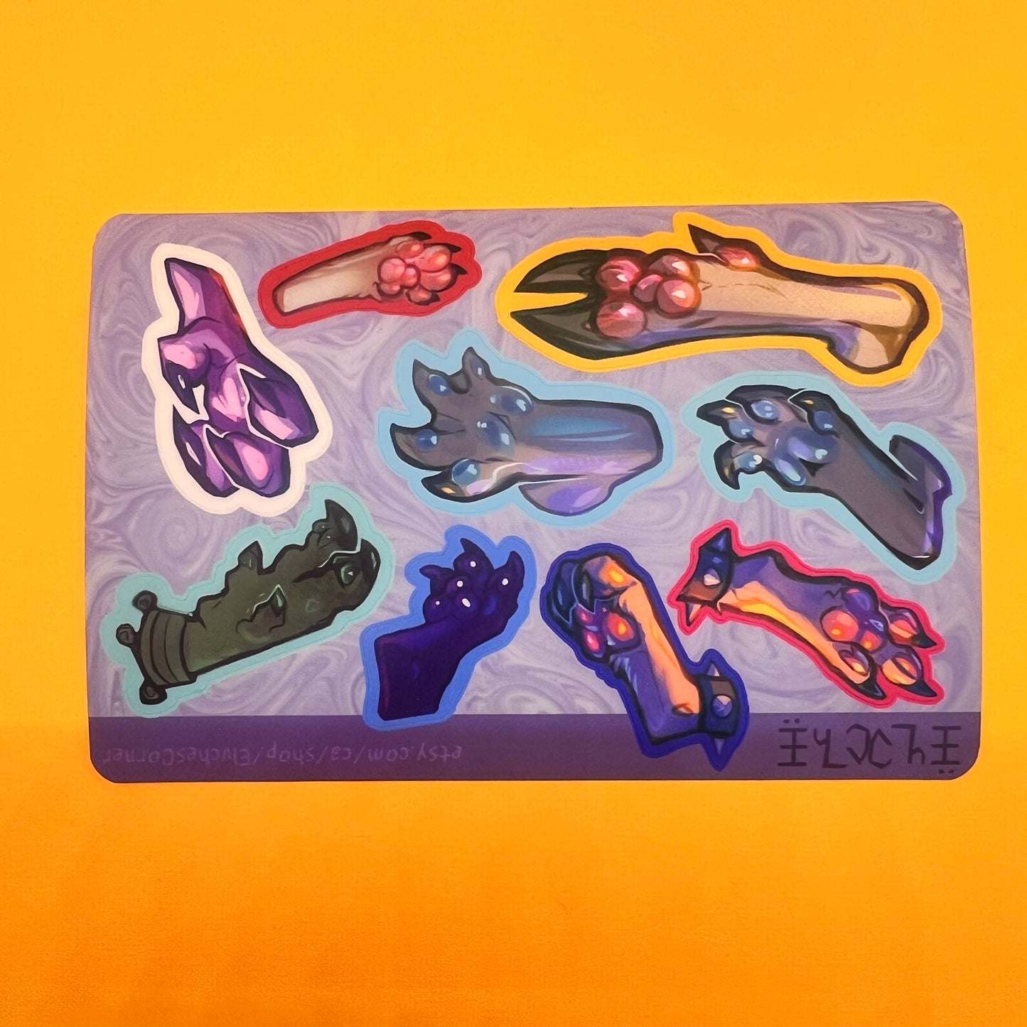 Paws 2 matte sticker sheet 4x6in / 10x15cm