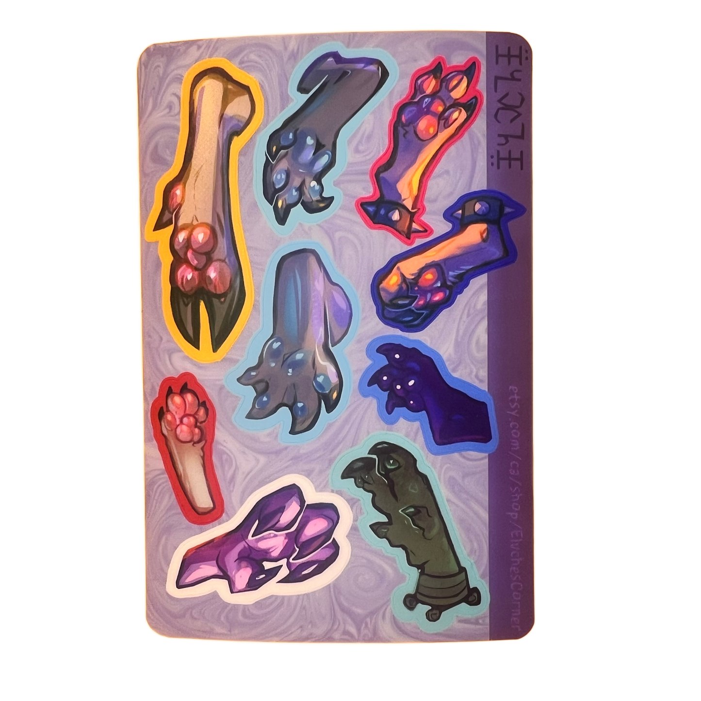 Paws 2 matte sticker sheet 4x6in / 10x15cm