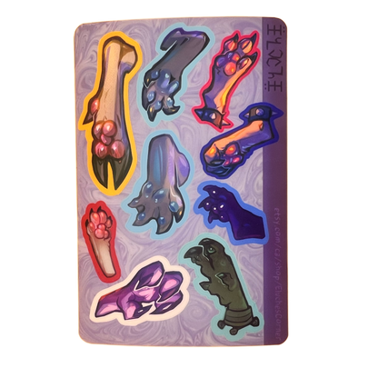 Paws 2 matte sticker sheet 4x6in / 10x15cm