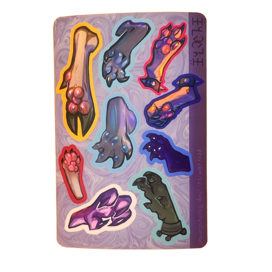 Paws 2 matte sticker sheet 4x6in / 10x15cm