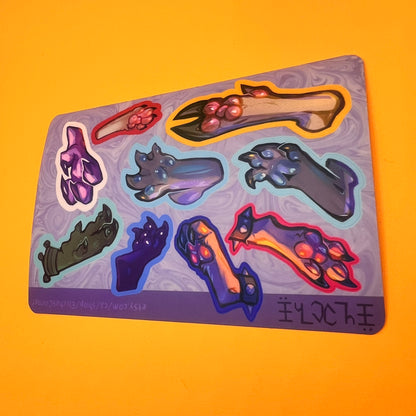 Paws 2 matte sticker sheet 4x6in / 10x15cm