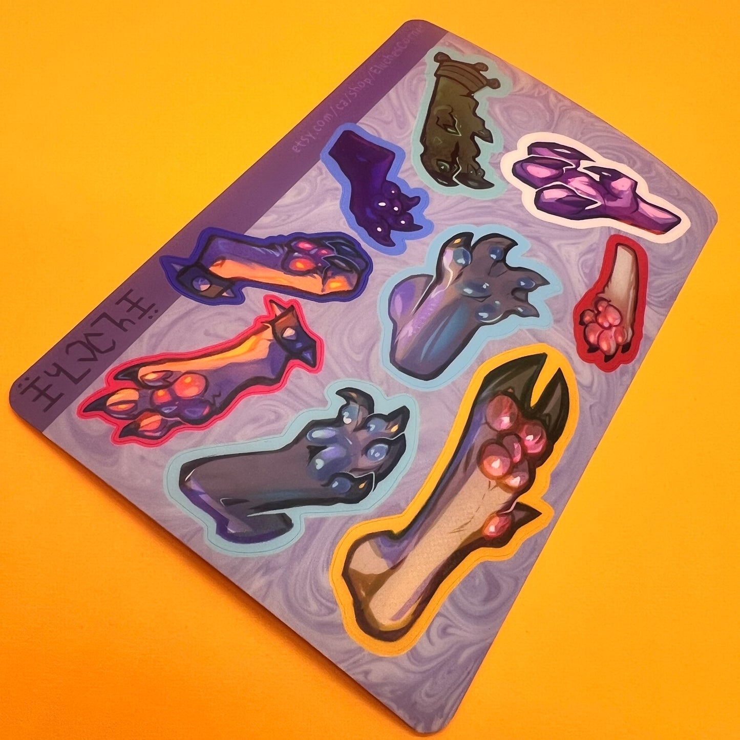 Paws 2 matte sticker sheet 4x6in / 10x15cm