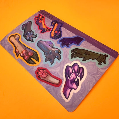 Paws 2 matte sticker sheet 4x6in / 10x15cm