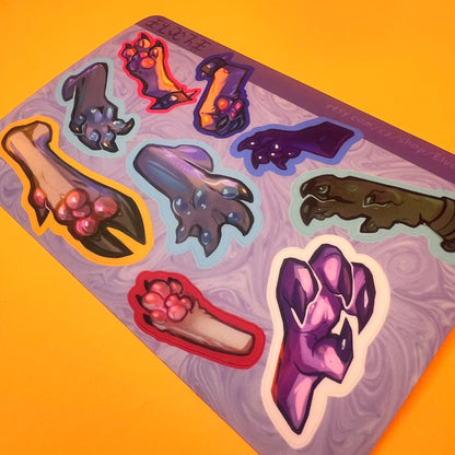 Paws 2 matte sticker sheet 4x6in / 10x15cm
