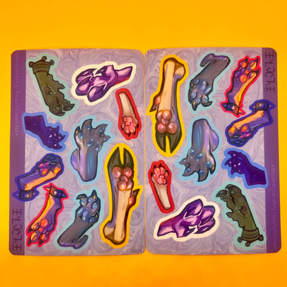 Paws 2 matte sticker sheet 4x6in / 10x15cm