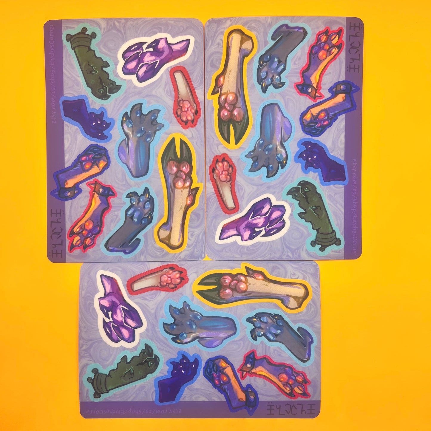 Paws 2 matte sticker sheet 4x6in / 10x15cm