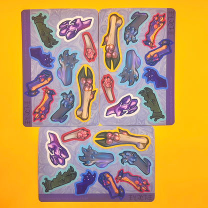 Paws 2 matte sticker sheet 4x6in / 10x15cm