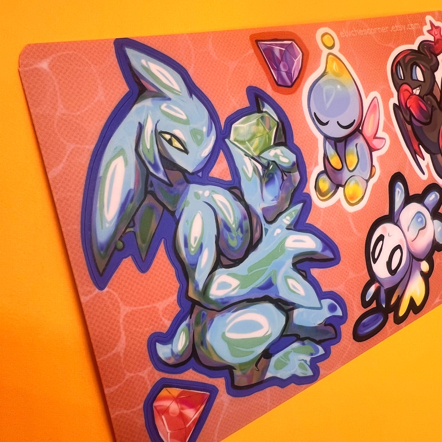 Chaos and Chao matte sticker sheet 4x6in / 10x15cm