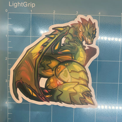 Green rath booba sticker matte 4in || 10cm