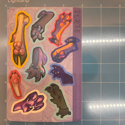 Paws 2 matte sticker sheet 4x6in / 10x15cm