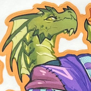 Bard Green Kobold Sticker Sheet: Matte 4x6 in | 10x15 cm Water Resistant