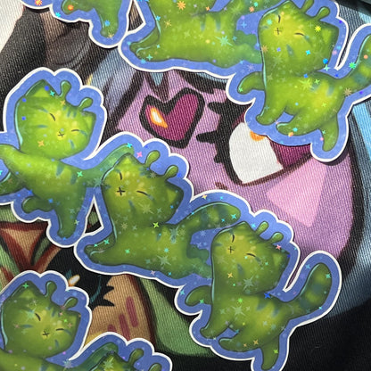 Walking Glorp Kitties Vinyl Sticker: Water Resistant 4inch | 10cm