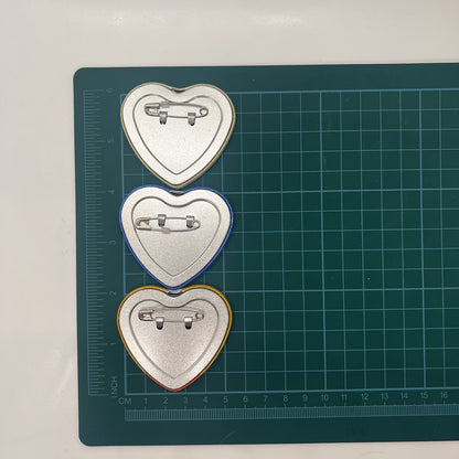 Butts Heart Button Pin 2in | 5cm