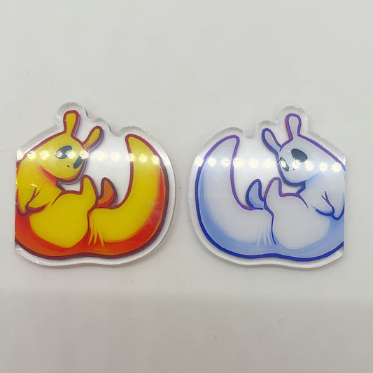 Scug Slugcat Rain World Double-Sided Hanging Acrylic Fridge Magnet 2in | 5cm