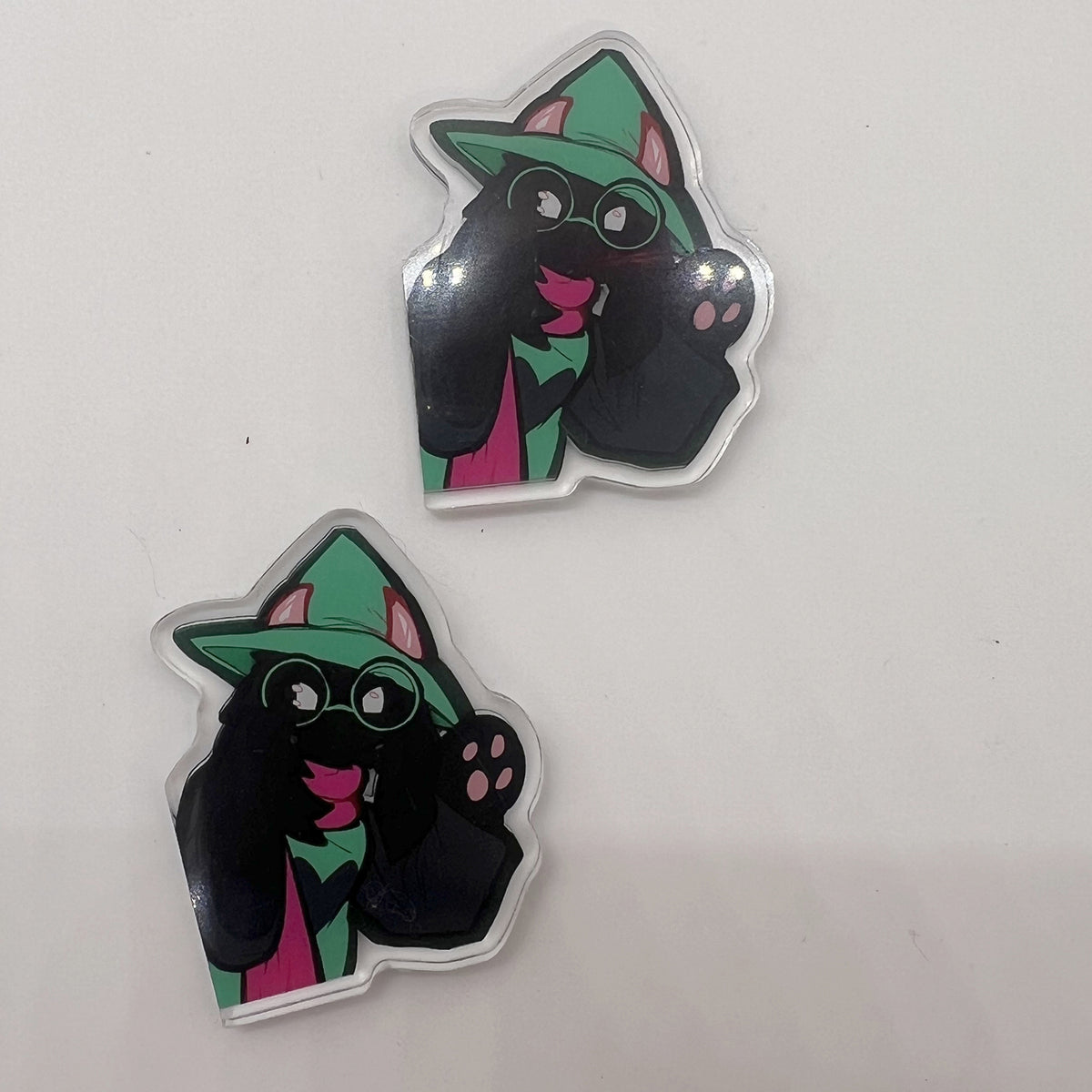 Ralsei Double-Sided Hanging Acrylic Fridge Magnet 2in | 5cm