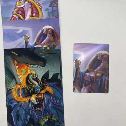 Fora Deity Yellow Snake Tiny Collectible Card Art Print: Matte 2.5x3.5 in | 63x88mm ATC TCG