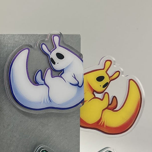 Scug Slugcat Rain World Double-Sided Hanging Acrylic Fridge Magnet 2in | 5cm