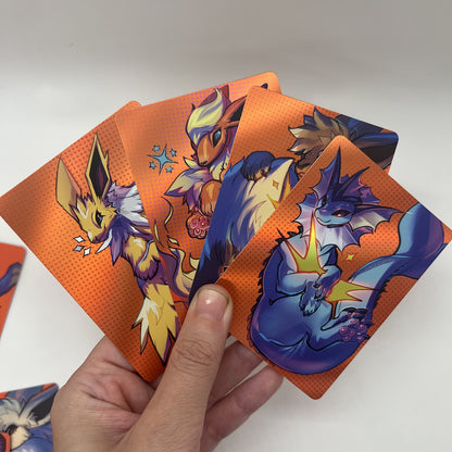 Pocket Monsters Eeveelutions Tiny Collectible Card Art Print: Matte  2.5x3.5 in  | 63x88mm ATC TCG