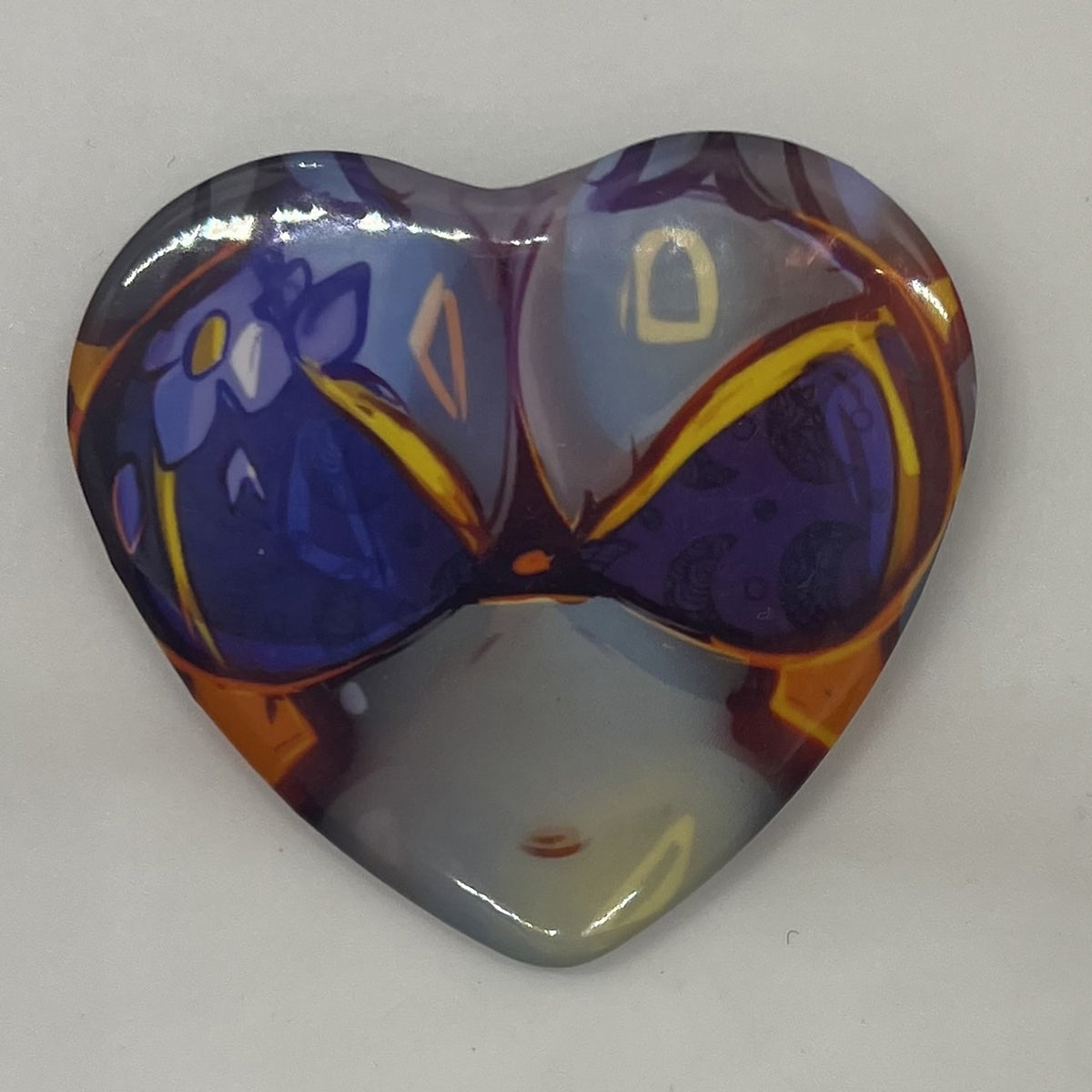 Boobs Mafra Xandra Gesal Heart Button Pin 2in | 5cm