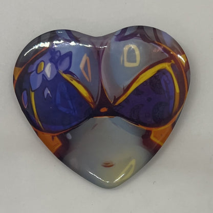 Boobs Mafra Xandra Gesal Heart Button Pin 2in | 5cm