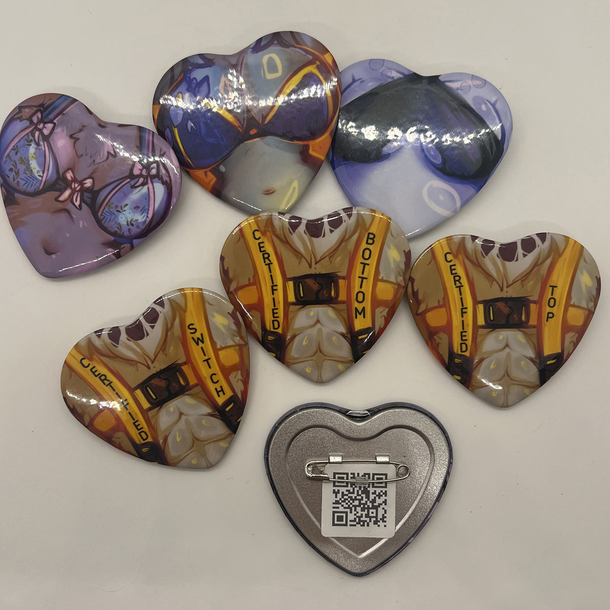 Boobs Mafra Xandra Gesal Heart Button Pin 2in | 5cm