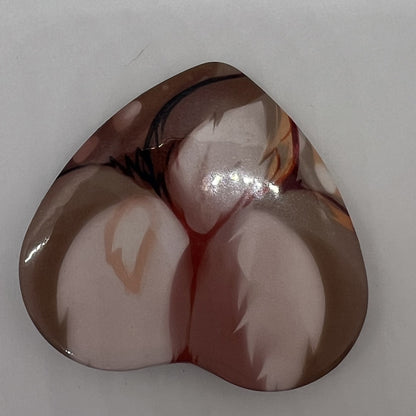 Butts Heart Button Pin 2in | 5cm