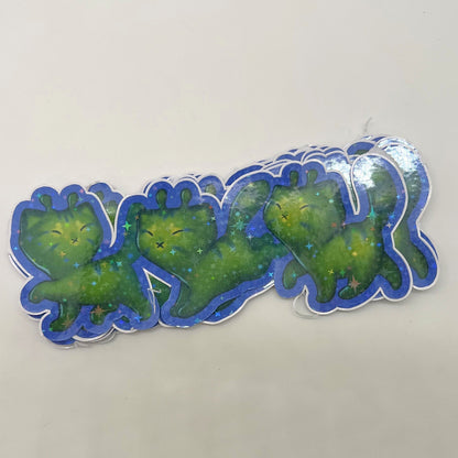 Walking Glorp Kitties Vinyl Sticker: Water Resistant 4inch | 10cm