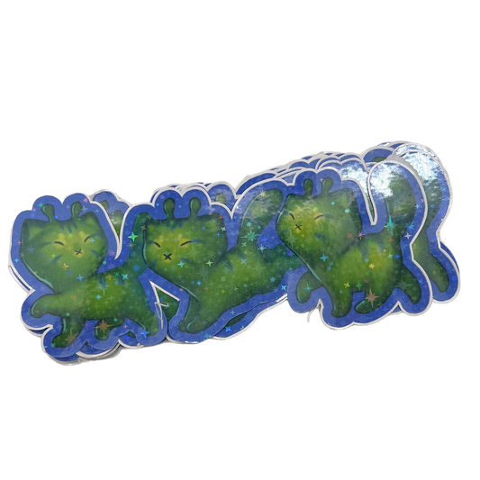 Walking Glorp Kitties Vinyl Sticker: Water Resistant 4inch | 10cm