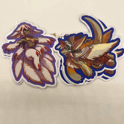 Faputa Nanachi Made in Abyss Vinyl Stickers: Water Resistant 4inch | 10cm